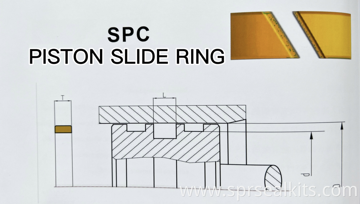 Excavator cylinder piston seals KZT SPC13